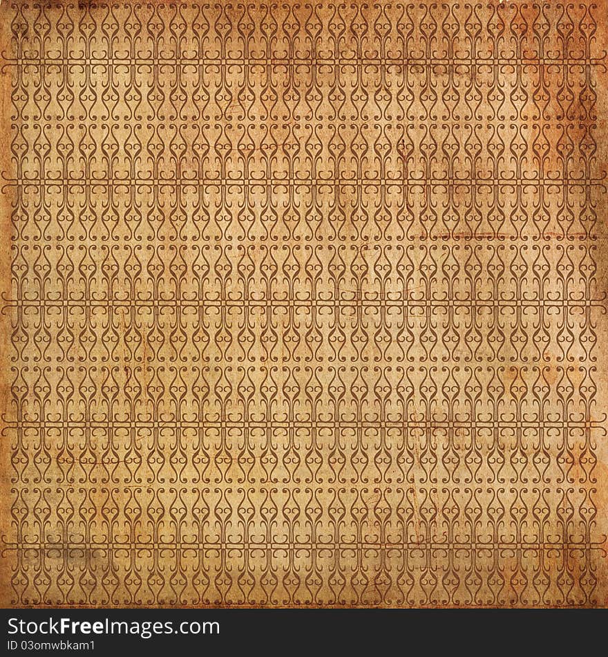 Abstract vintage background made from repeated lines and shapes