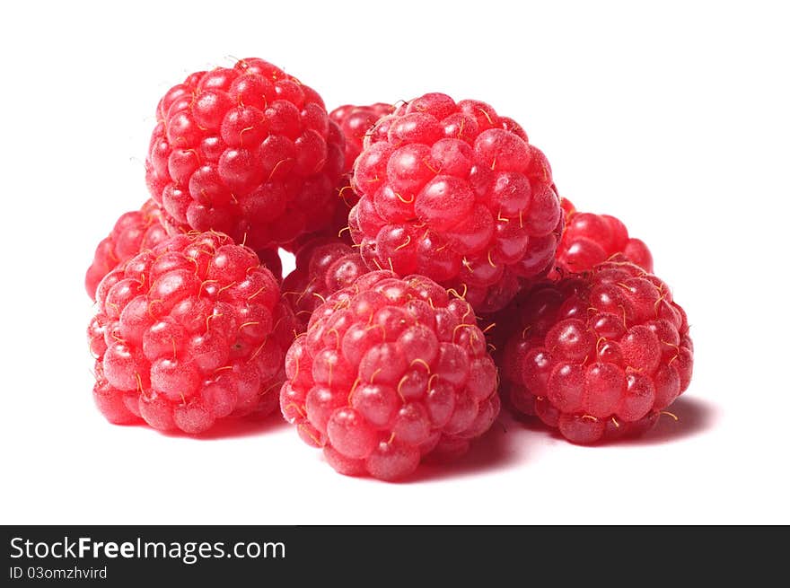 Raspberry  on white