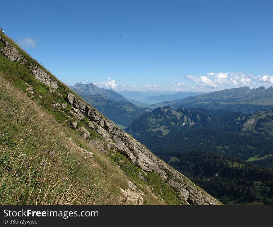 Hiking in the mountains