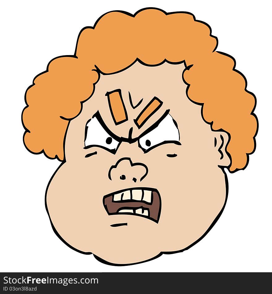 Face of fat angry ginger man. Face of fat angry ginger man.