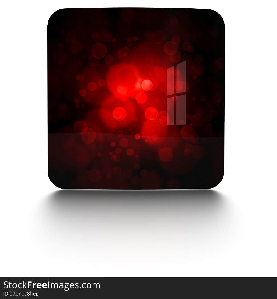 Customizable red button over white with red circle effect in it. Customizable red button over white with red circle effect in it