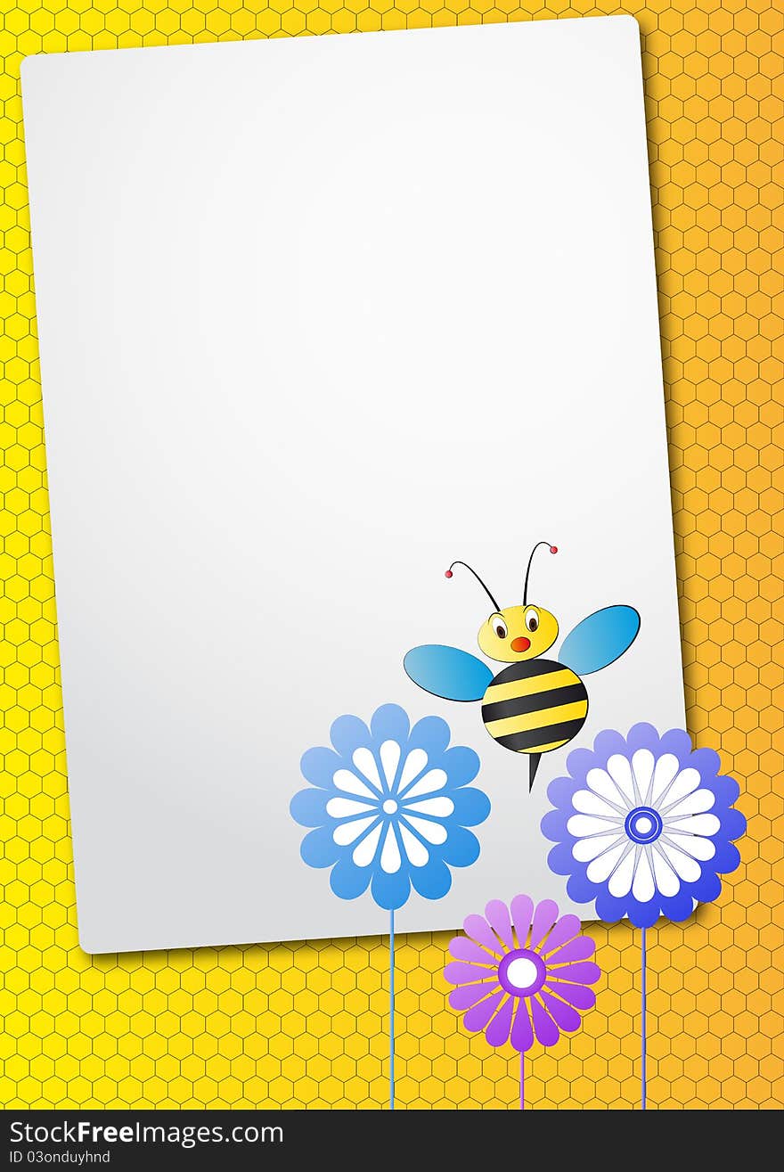 Bee and flower sheet