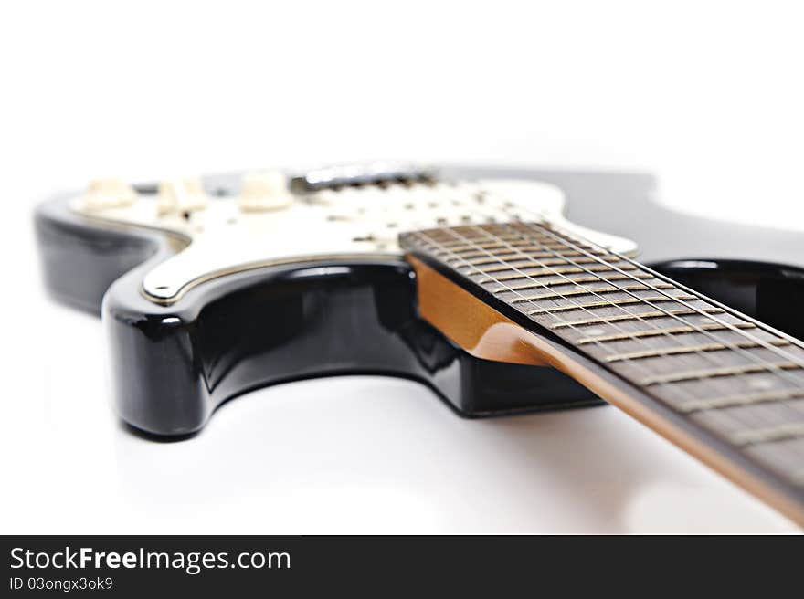 Electric guitar on white background