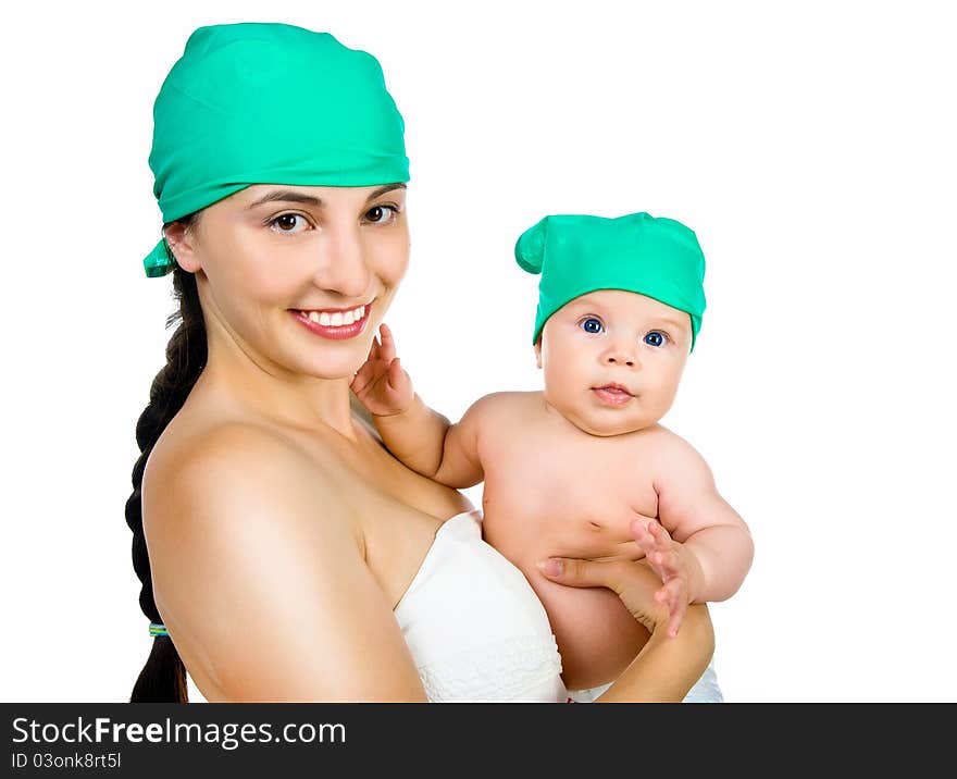 Pretty Young Women With Her Son