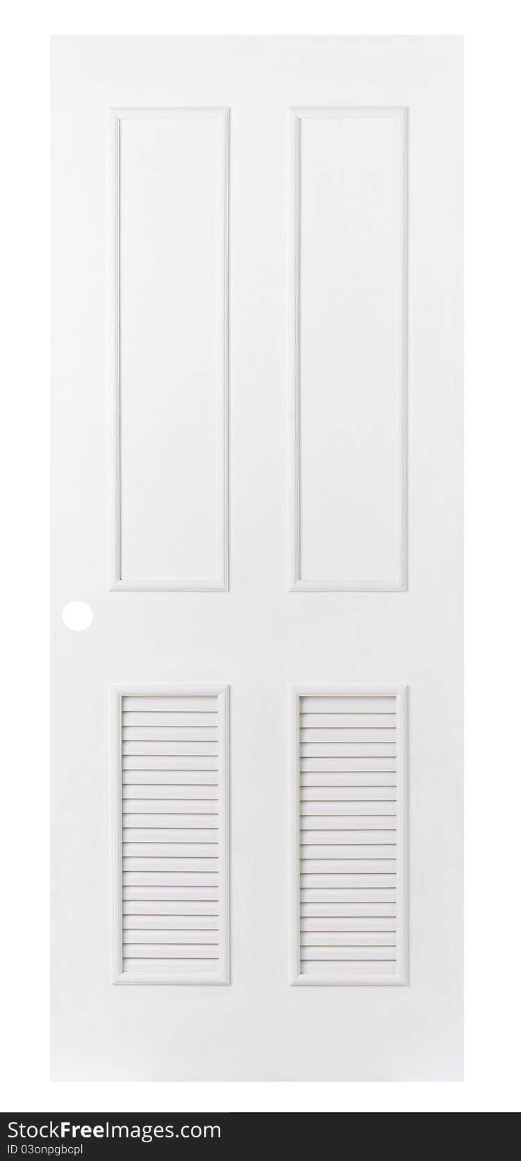 White plain leaf door