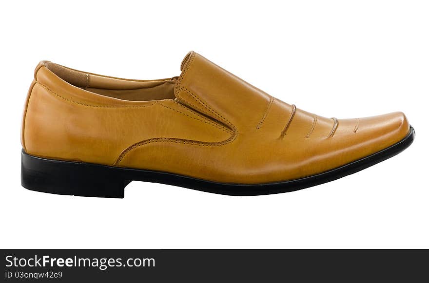 Nice brown leather men shoe