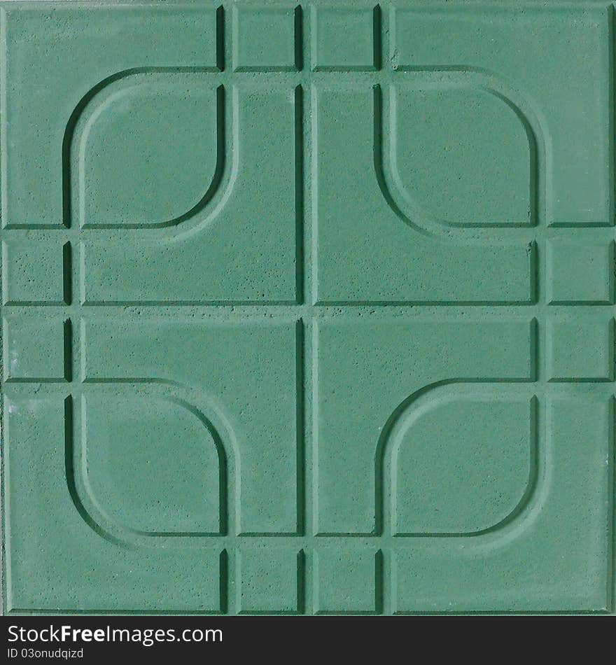 Green floor tile