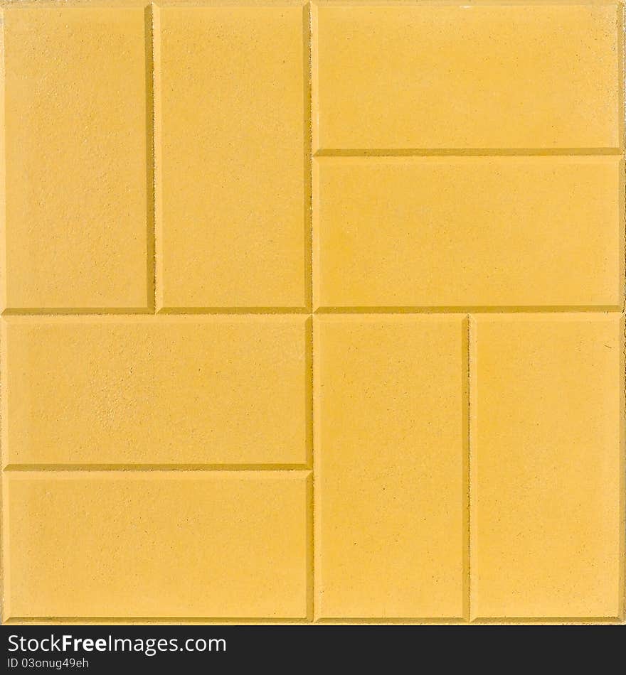 Colorful and nice design with tracks of the yellow color floor tile