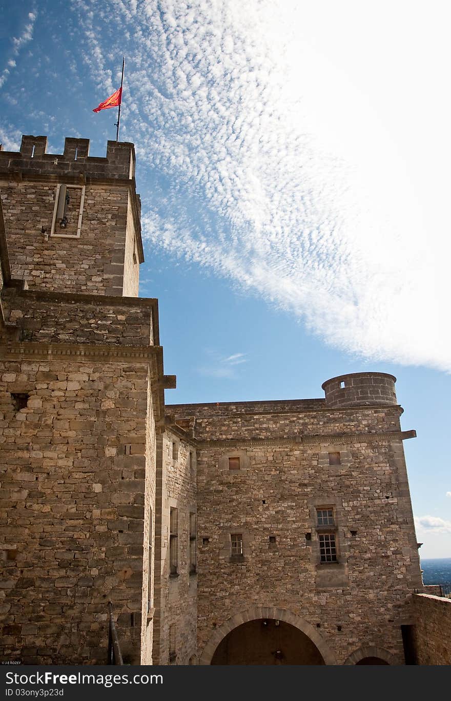 Barroux is an historic castle in the south of France. Barroux is an historic castle in the south of France