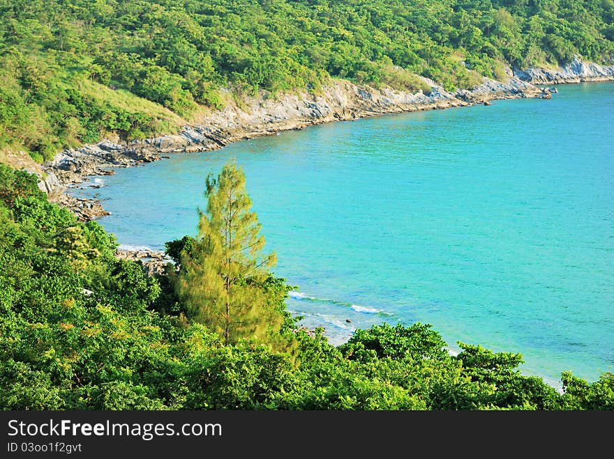 The bay with sea at island in thailand