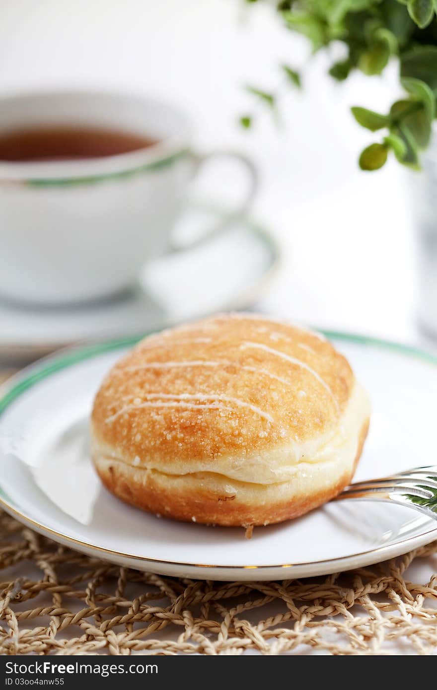 Bread bun for breakfast or tea time