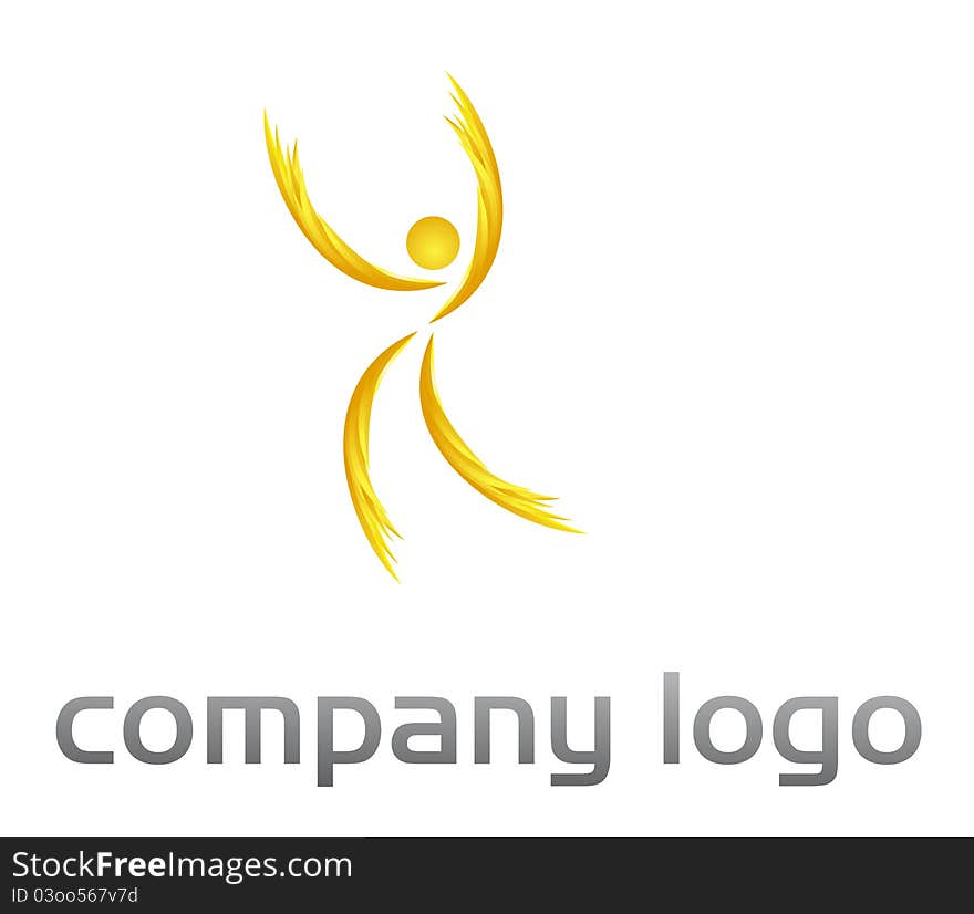 People  Vector Logo - Fire Shape