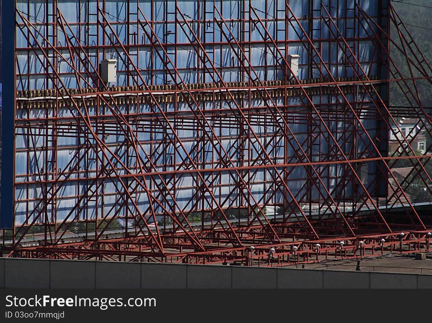 Buildings with many reinforcing steel bar