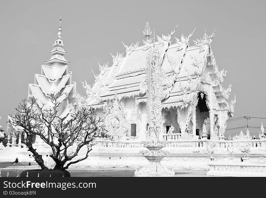 Black and white style temple