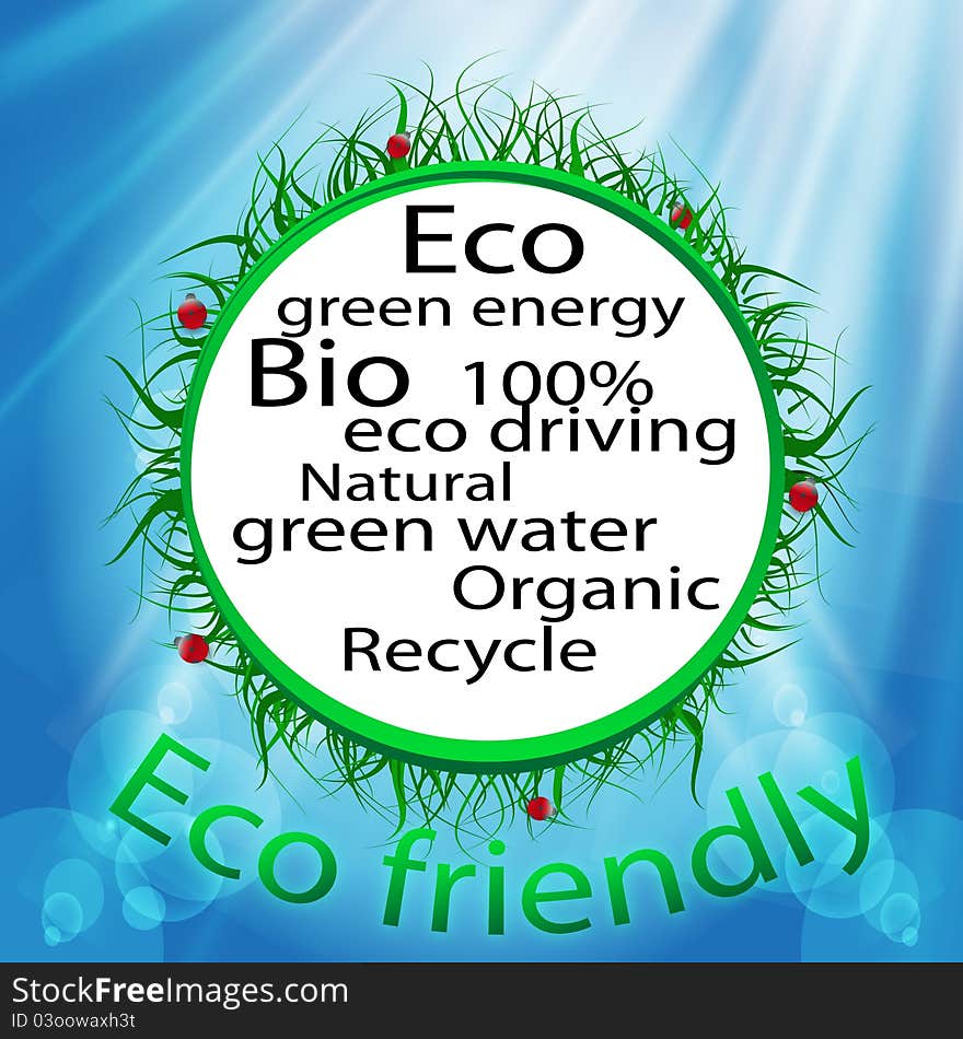 Eco friendly background with messages