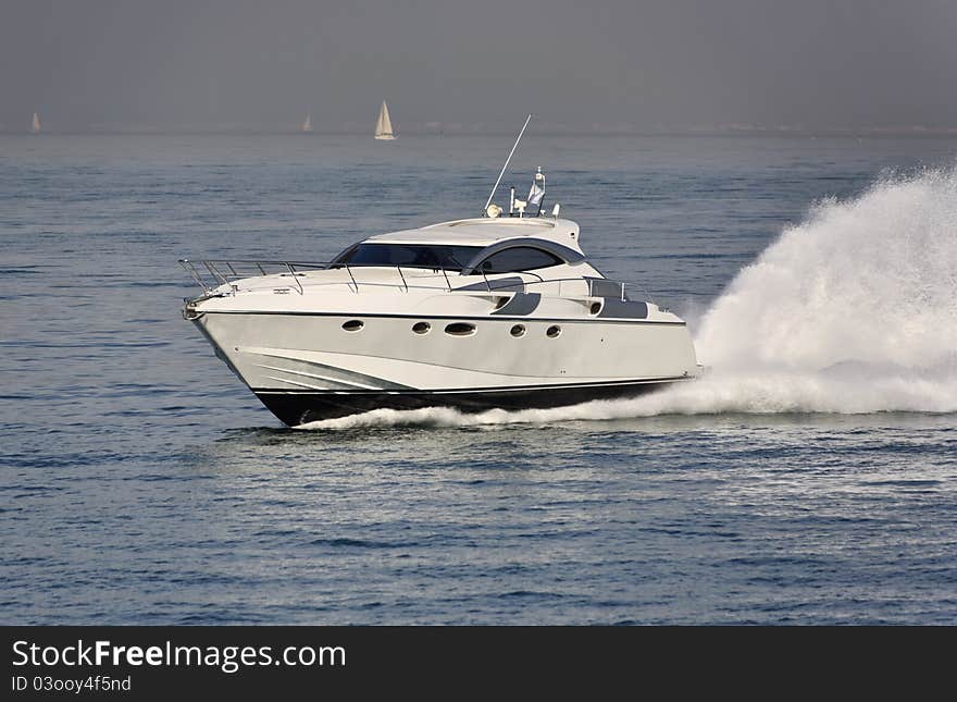 Italy, Tirrenian sea, luxury yacht Rizzardi 45