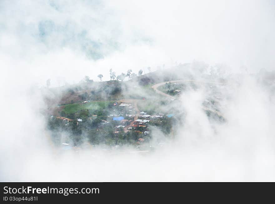 A small village on the mountain