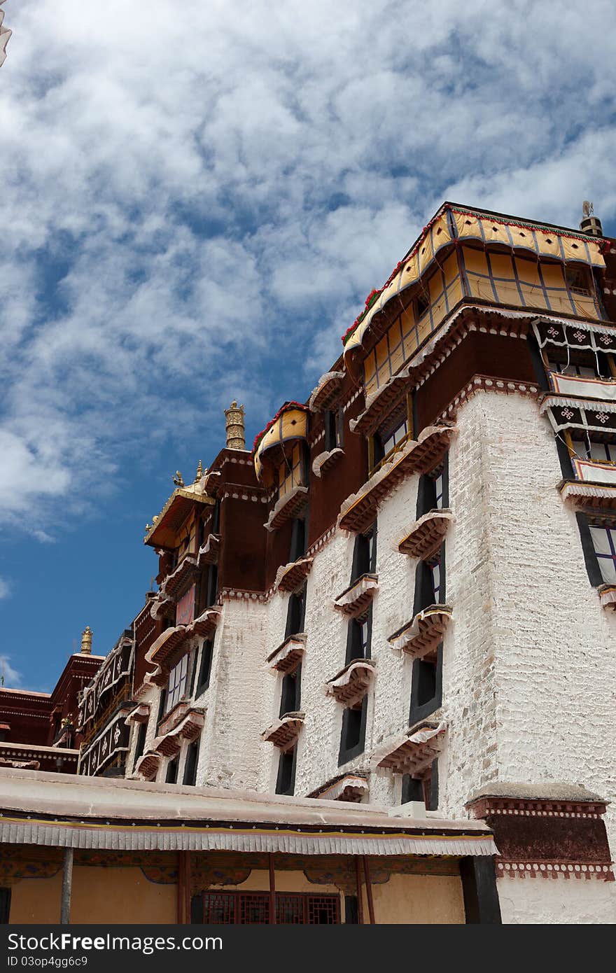 Potala palace and cloudscape