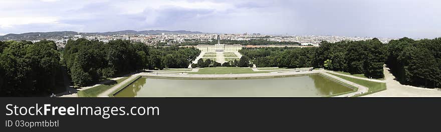 Schonbrunn Palace Garden Panorama