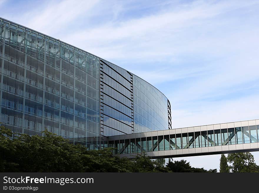 The European Parliament building, in Strasbourg, France. The European Parliament building, in Strasbourg, France