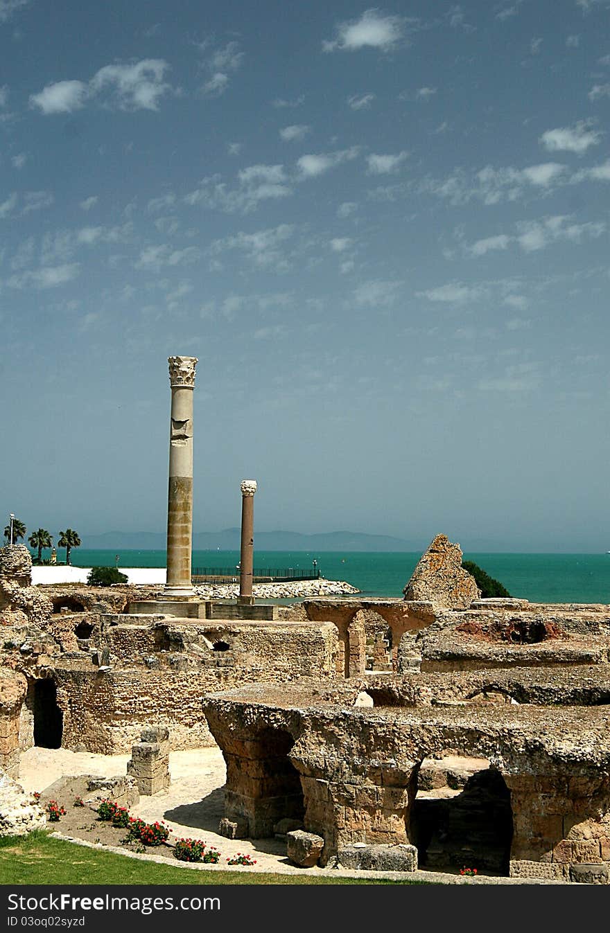 Carthagina - ancient ruins in Tunisia