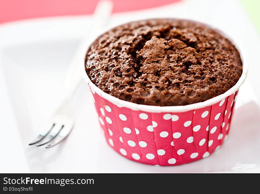 Brownie in red cup