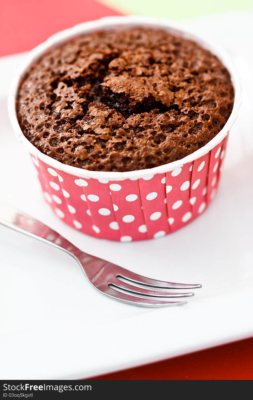 Brownie in red cup