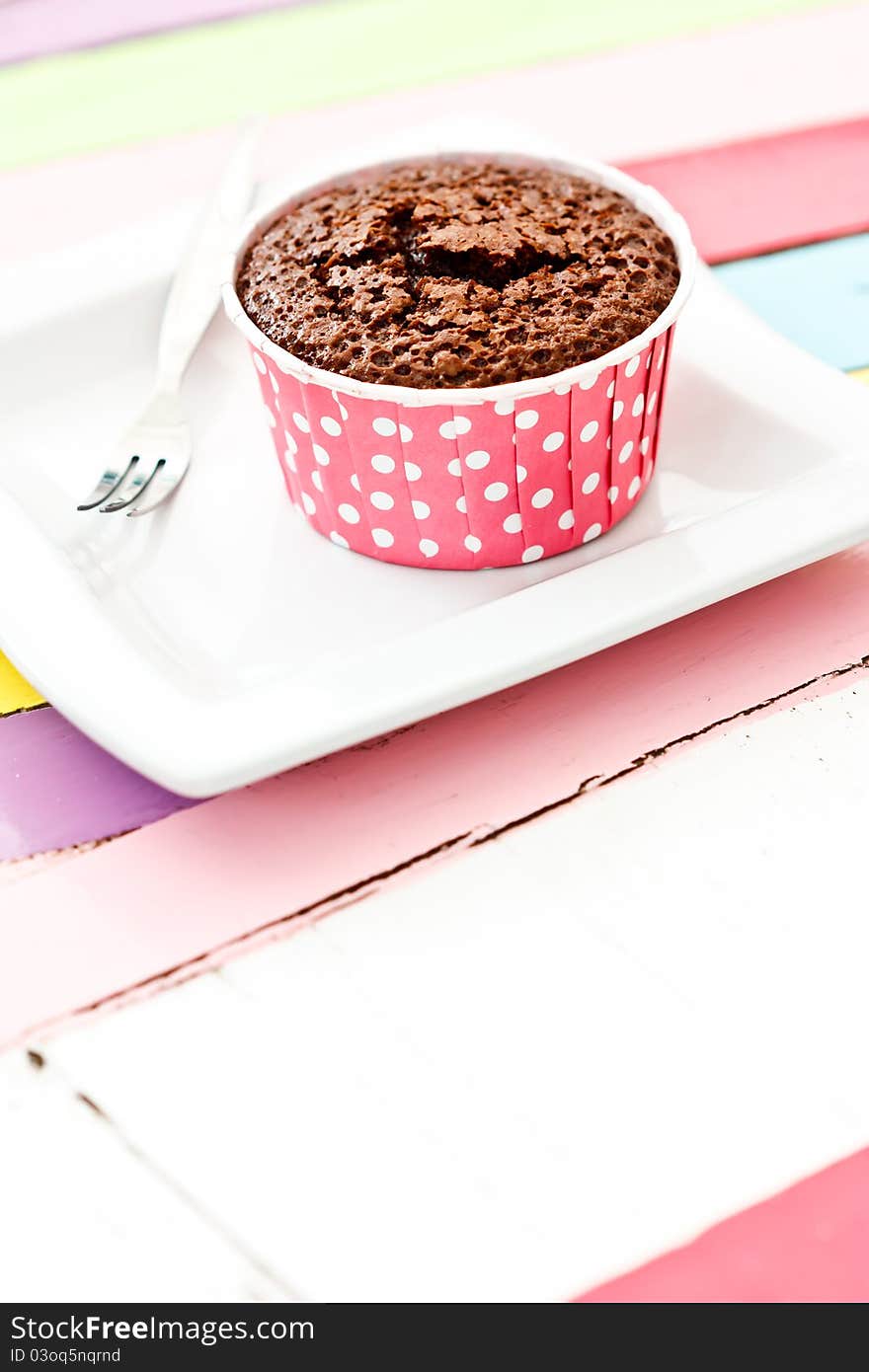 Brownie in red cup