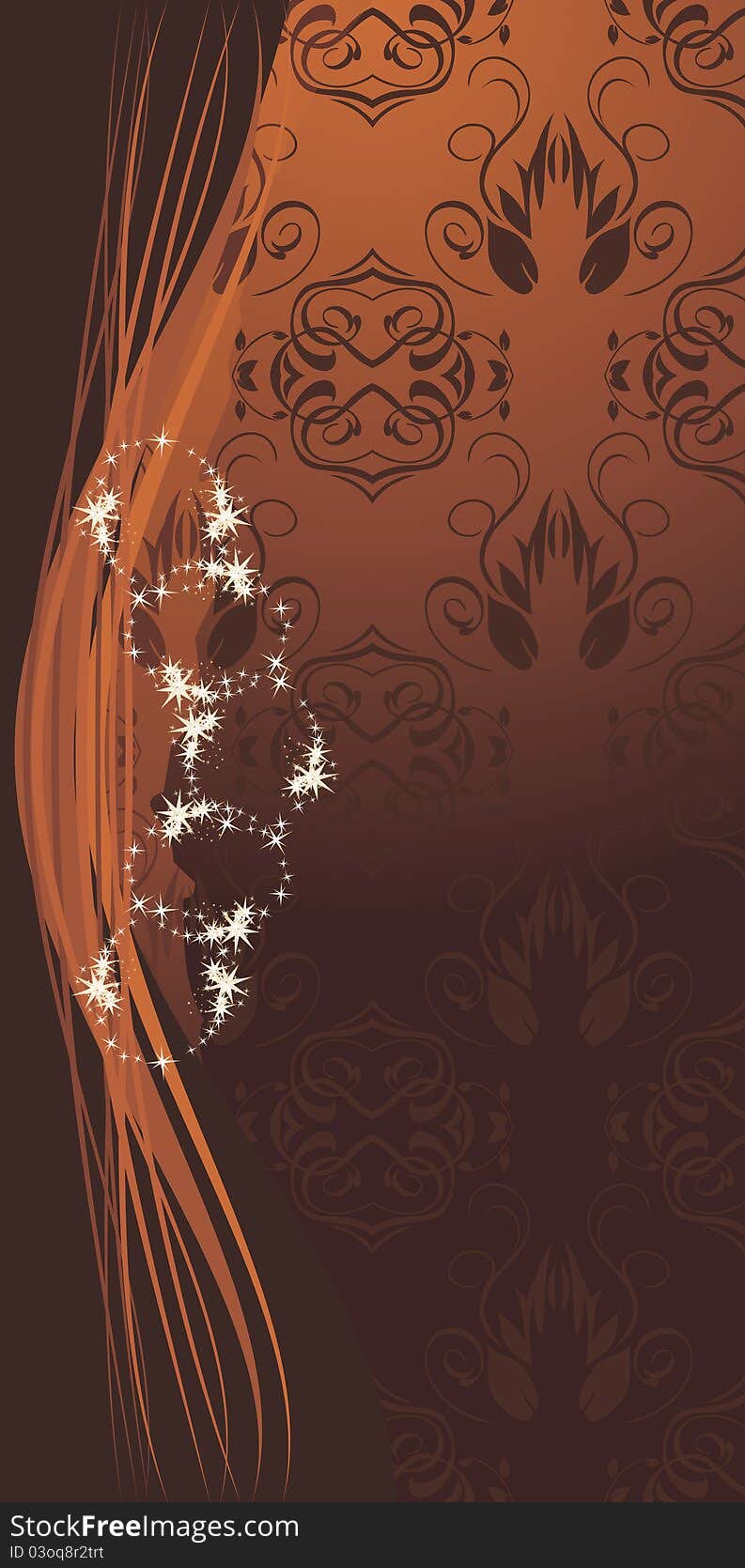 Decorative brown background for design