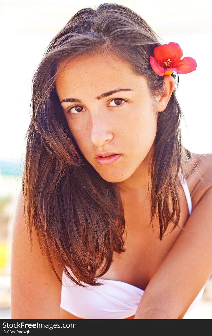 Young woman at the beach