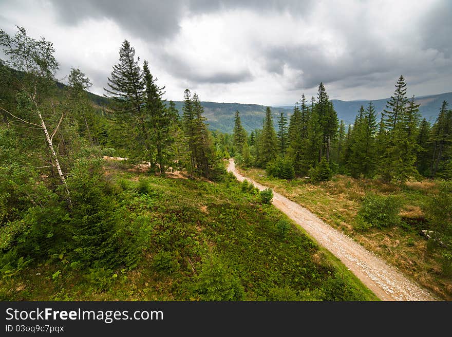 Photo of dramatic mountain landscape