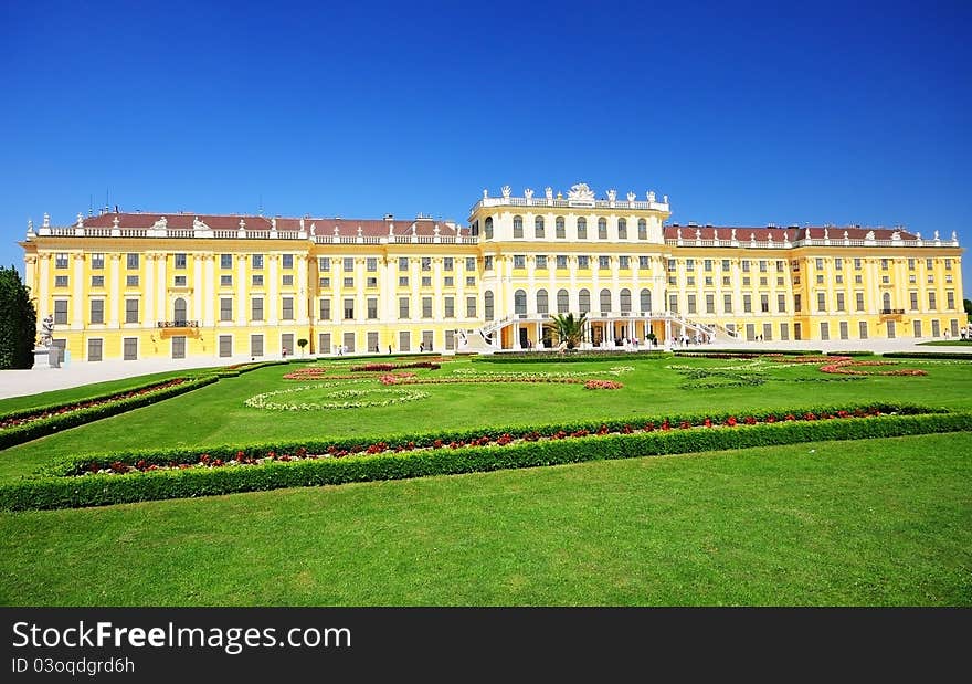 Schonbrunn Palace in Vienna, Austria