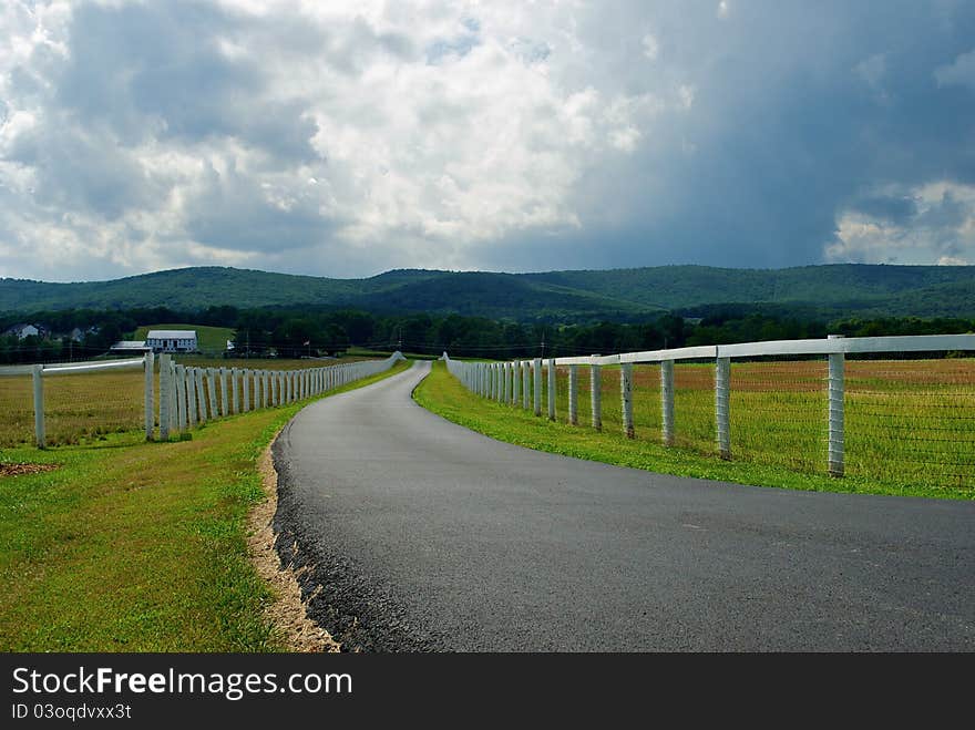 Road against mountains