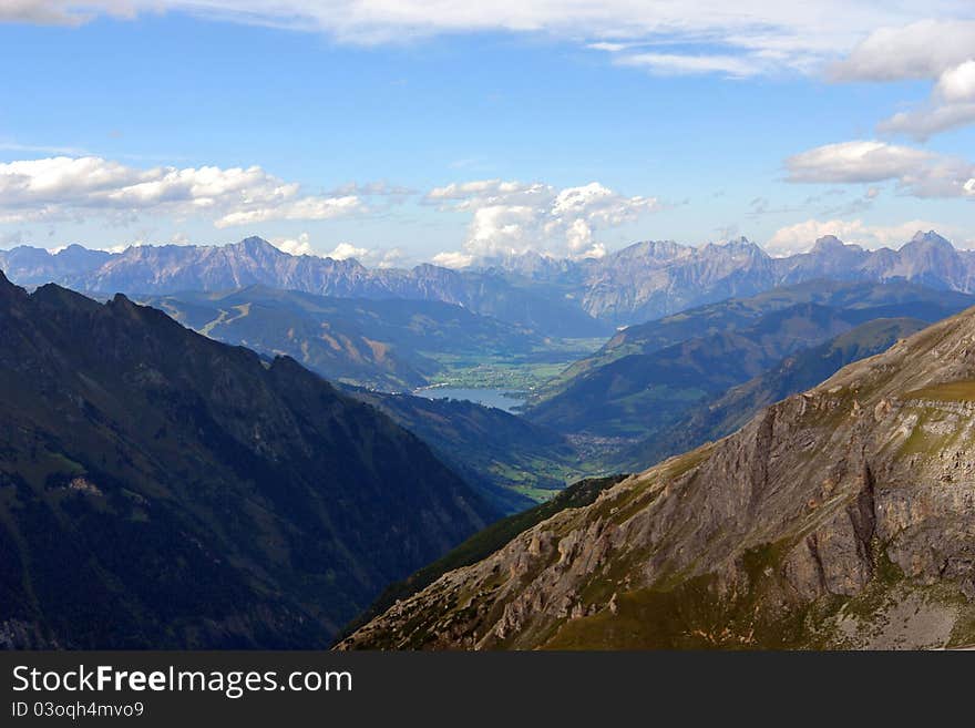 The Alpes. Small mountain lake