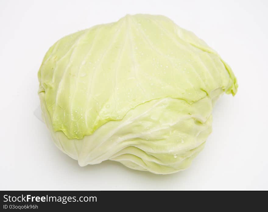 A green fresh gabbage with isolated background