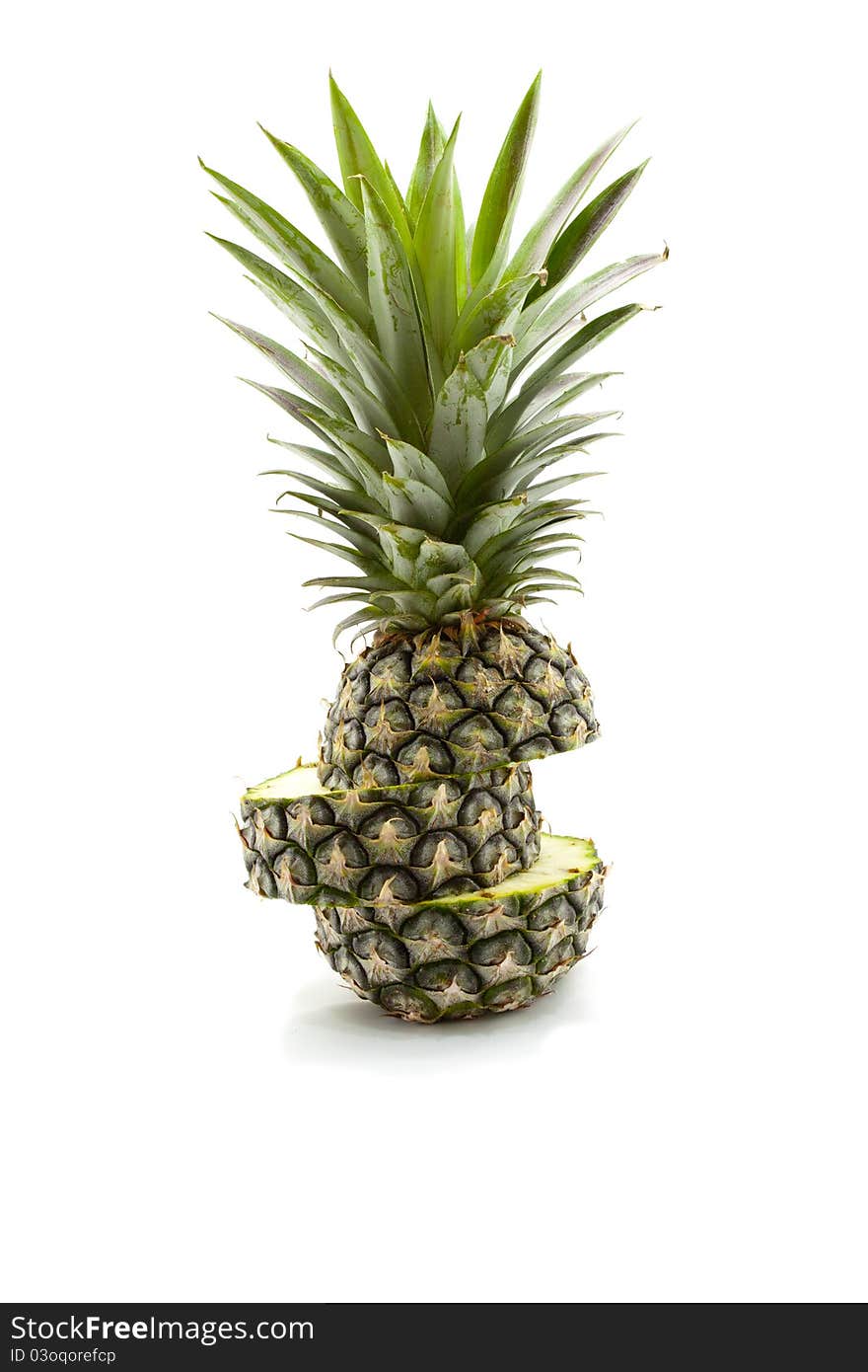 Sweet pineapple on white background