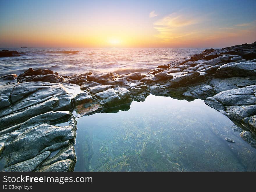 Beautiful seascape. Composition of nature.