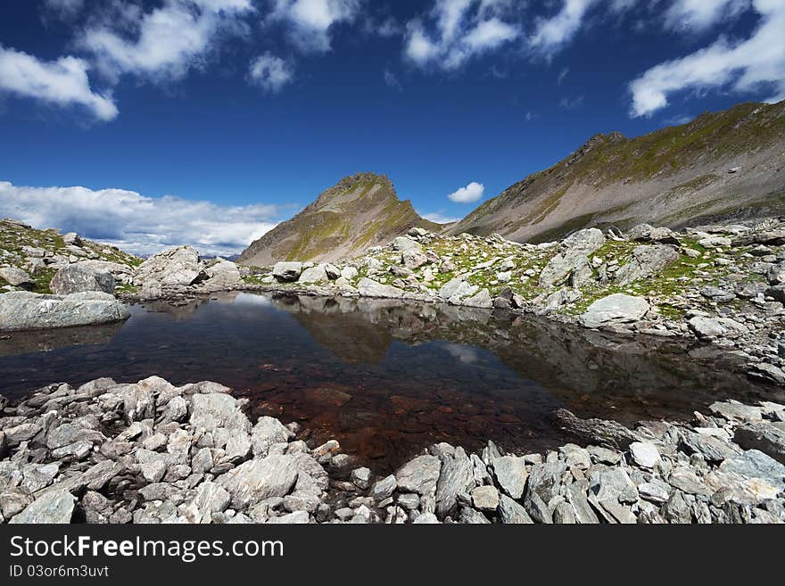 High altitude lake