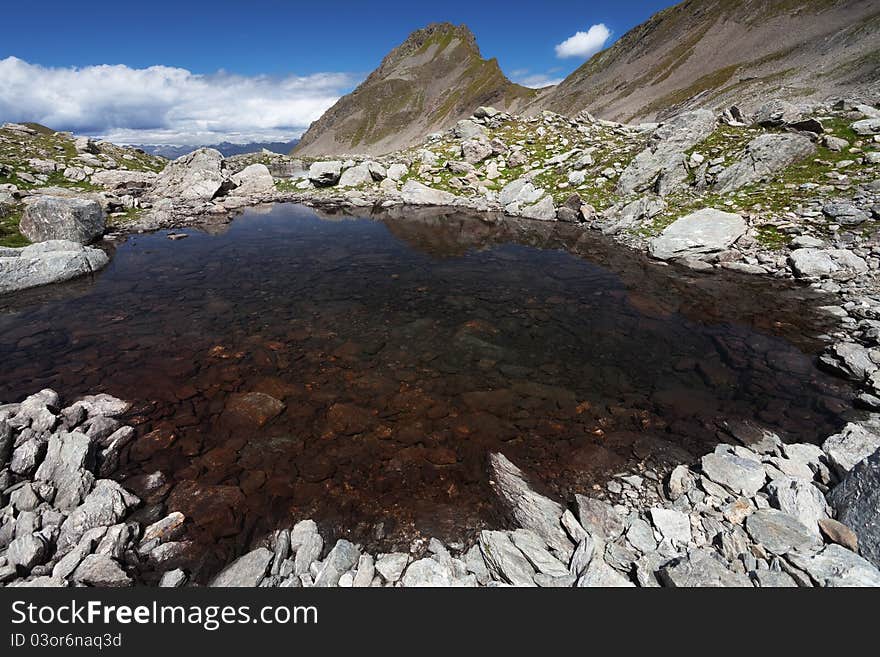 High altitude lake