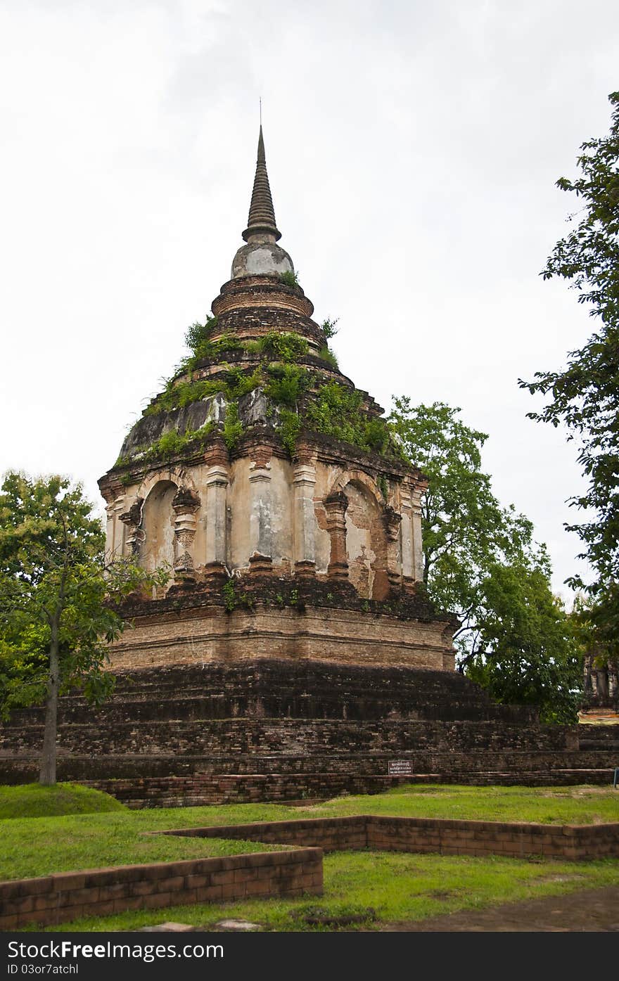 Ancient pagoda in Wat Jed Yod, Chiangmai Thailand. Ancient pagoda in Wat Jed Yod, Chiangmai Thailand.