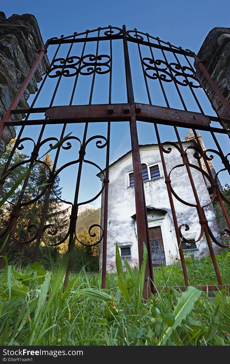 A church of the XIV century in the North of Italy. A church of the XIV century in the North of Italy