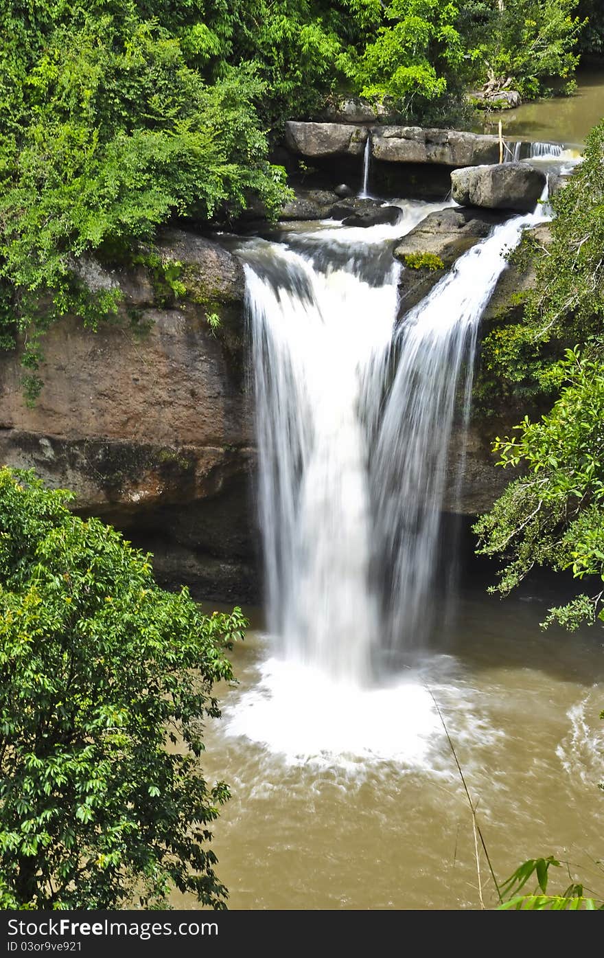 Beautiful waterfall in the jungle of Thailand. Beautiful waterfall in the jungle of Thailand.