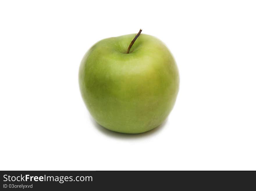 Isolated green apple on a white background