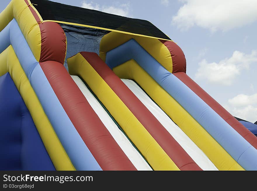 Striped plastic slide