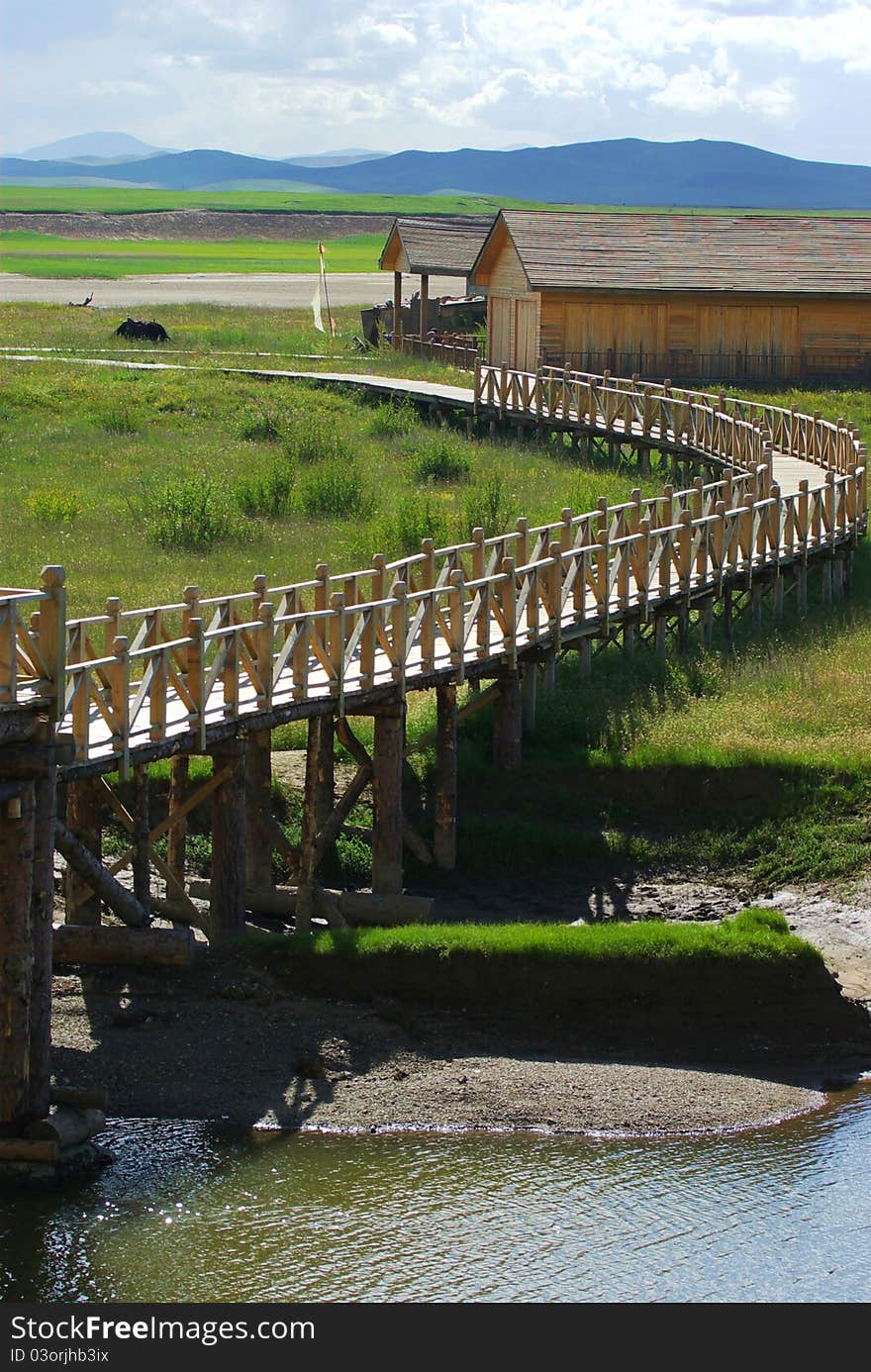 Wood corridor