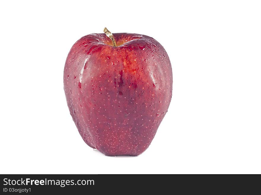 Red apple isolated on white background