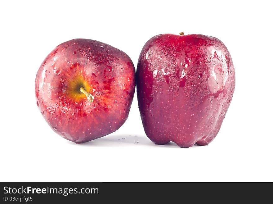 Red apple isolated on white background