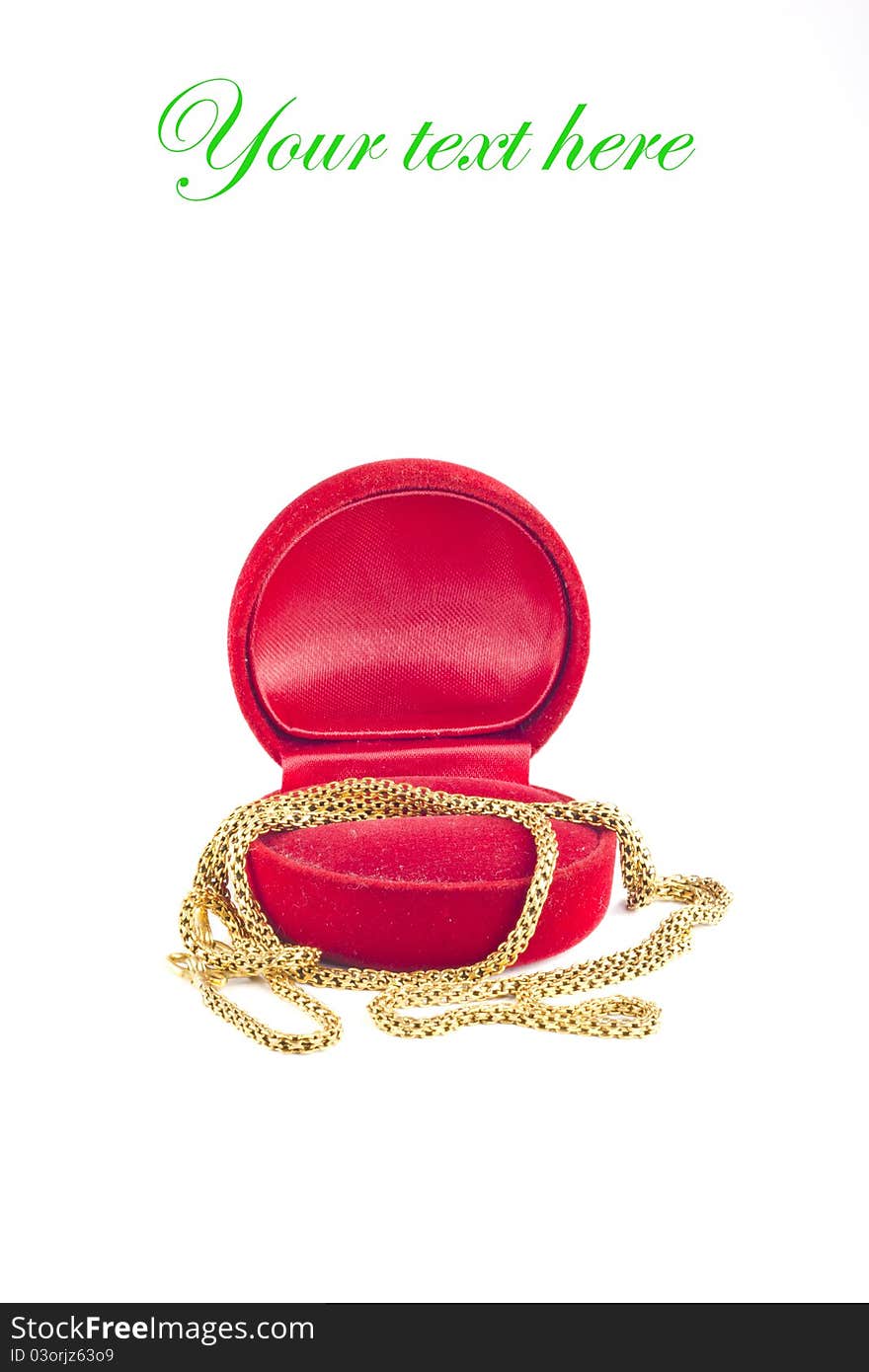 Jewellery Box And Golden Necklace