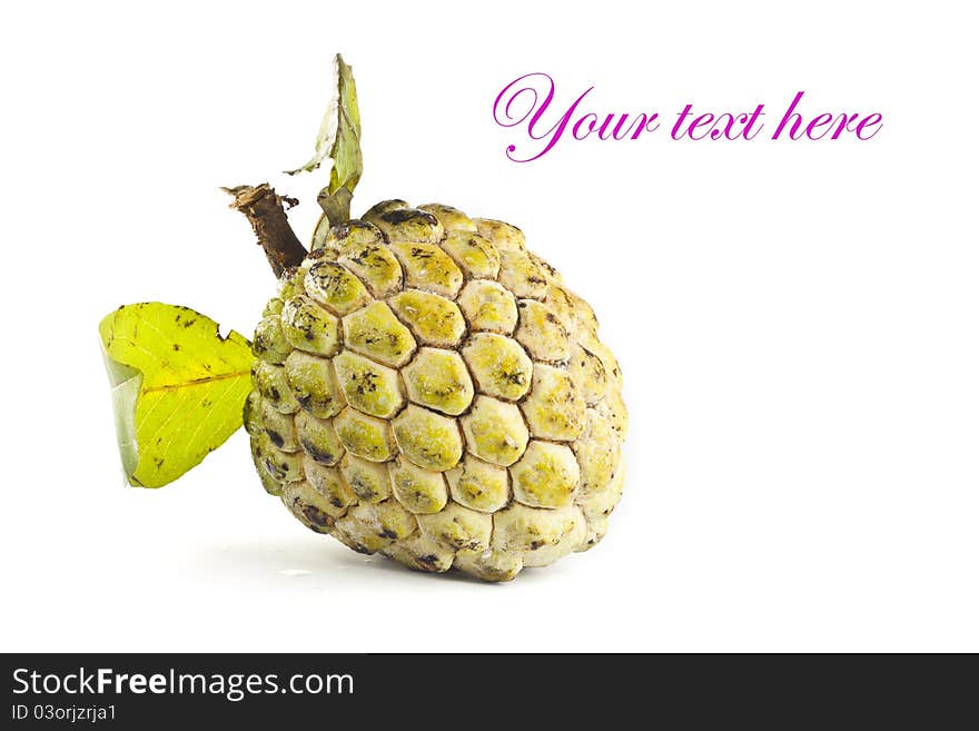 Custard apple isolated on white background