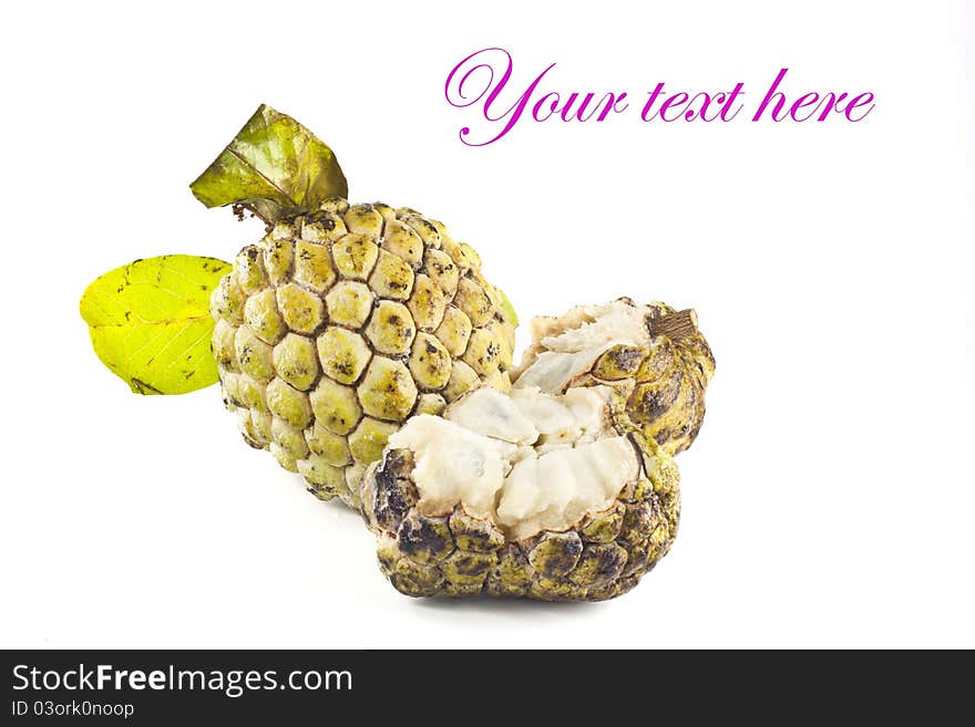 Custard apple isolated on white background